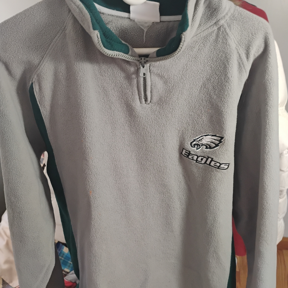 NFL Gray and Green Eagles Hoodie